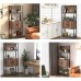 5-Tier Bookshelf with Doors, Rustic Wood Industrial Bookcase for Home, Living Room, Bedroom, Office (Walnut Brown) - HSH01106TG  